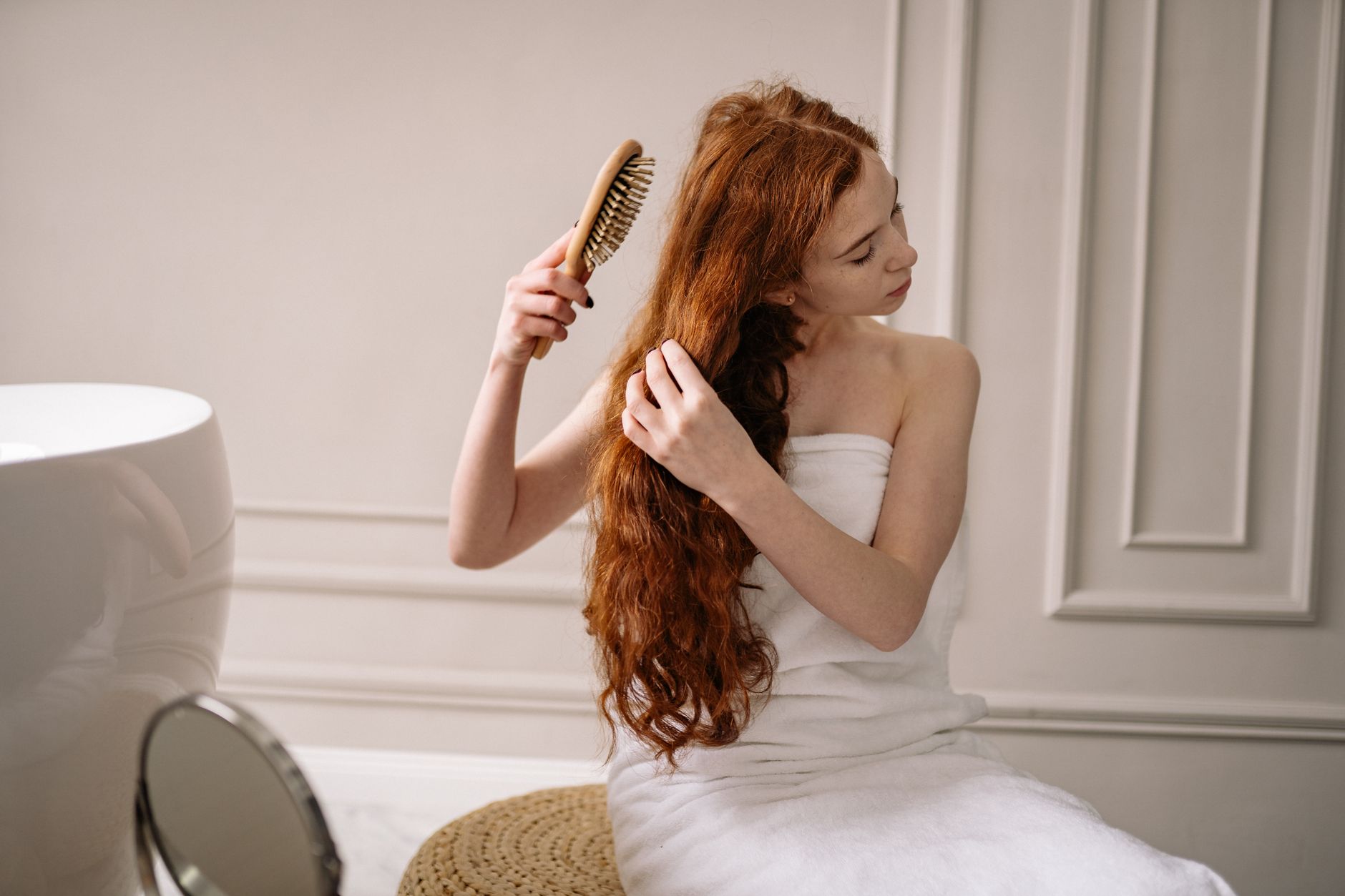Cheveux nourris après un soin capillaire